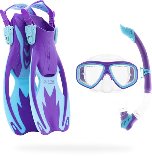 Cressi Rocks Kids Set, Purple/Blue, L/XL