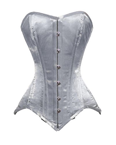 luvsecretlingerie Heavy Duty 26 Double Steel Boned Waist Training Satin Overbust Tight Shaper Corset #8851-OT-SA