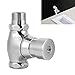 CHEOTIMEUrinal Flush Valve, Brass Hand Pressing Delay Self Closing Bathroom Flushing Valve Toilet Flushing Tool for Home Hotel Public Toilet