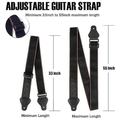 HUIOP Sangle en coton pour guitare Folk,électrique,en pur coton,avec ceinture à défilement,5 palettes et 2 boucles en caoutchouc,Sangle en coton pour guitare - Les Beatles, Paul McCartney, John Lennon, RIngo Starr, George Harrison HUIOP Sangle en coton pour guitare Folk,électrique,en pur coton,avec ceinture à défilement,5 palettes et 2 boucles en caoutchouc,Sangle en coton pour guitare – Image 6