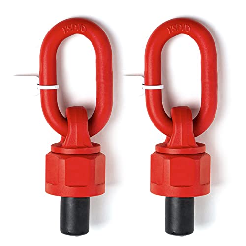 Image of 2pcs M8 x 13 0.3Ton-0.6Ton Swivel Eye Bolt Alloy Steel Material 360 Rotation Hoist Ring Heavy Duty Large Carrying Capacity Eye Bolt Tensile Strength ob is 1080MPa
