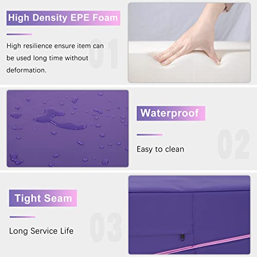 Gymnastics Mat Incline Mats Foam Kids Climbing Mat Folding Tumbling Wedge Mats For Gym Cheese Mats For Gymnastics Exercise Mat Yoga Mat For Kids Play Home Exercise Aerobics, Pink #TOP3