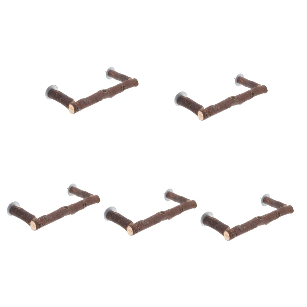 POPETPOP 5pièces Perchoir Naturel pour Oiseaux Support Activité pour Perroquets Et Oiseaux De Compagnie Accessoire De pour Multi-usages
