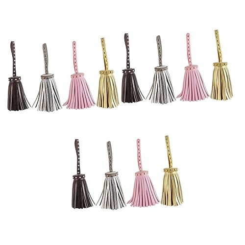 COHEALI 2 Pacotes/4 Pçs Franja Rosa Decoração Rosa Mini Bolsa Rosa Borlas Vermelhas Borlas Artesanai