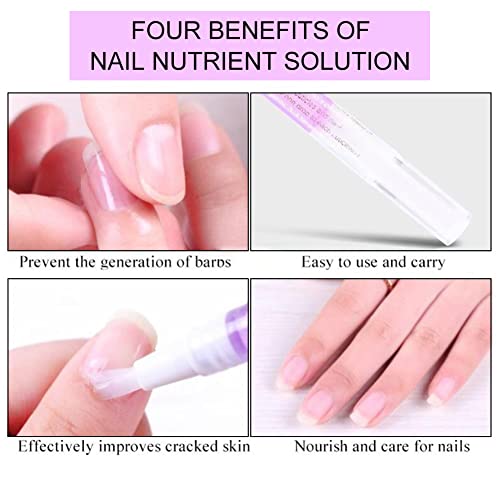 Aceite para Cuticulas, Tratamientos para uñas, Aceite para Uñas, Aceite Reparador para Uñas y Cutículas, Pluma Lápiz para Cuidado de Uñas para Esmalte para Quitar Callos, 3 Piezas - imagen 3