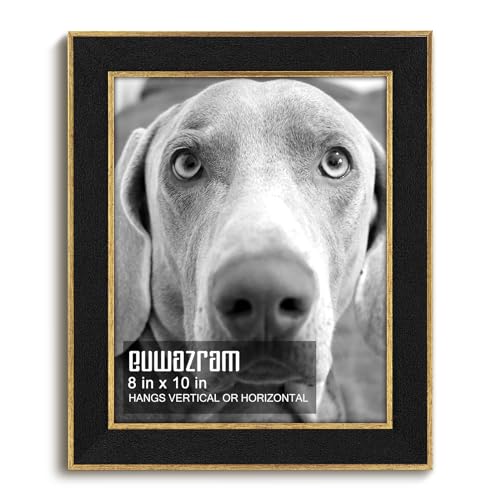 euwazram 8x10 Picture Frame for Photos and Art, Suede Black, 1 Pack