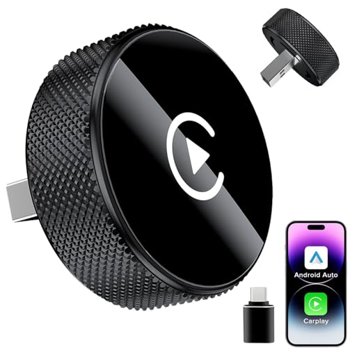 LENVA Wireless CarPlay Adapter, 2025 Upgrade Mini Design for Cars, Plug and Play Easy Use Fast Stable Connection No Delay (Only for iPhone, Not for Android)