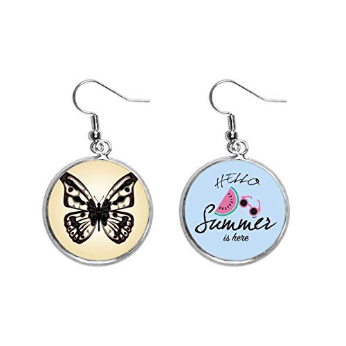 Pendientes de sandía Butterfly modelo pálido evitan el peso en el lóbulo