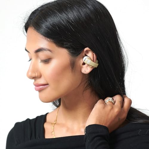 Image of Skullcandy Push 720 Open Wireless Open Ear Bluetooth Earbuds, Headphones, Waterproof, Clip-On Lightweight Design, 30 Hours Battery, Wireless Charging Pouch, Microphone for iPhone Android - Glimmer