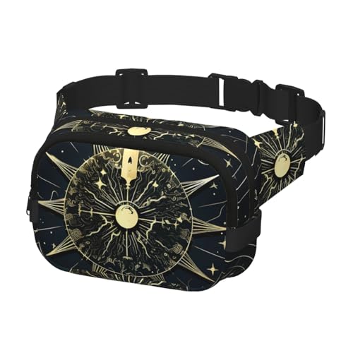 Sac banane homme femme astrologie noir réglable taille unique pour transporter vos objets au quotidien
