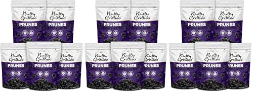 Image of Nutty Gritties California Pitted Prunes 1KGS- Dried Fruit Plums (Pack of 15-200GMS Each)