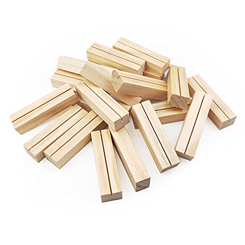 20 Pack Wooden Sign Holders and Photo Stands