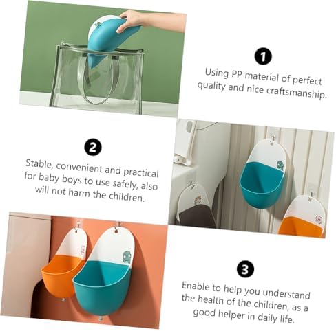 HOODANCOS Potty Training Urinal Blue for Boys Stable and Convenient with Adorable Cartoon Design Baby Boy — view 8