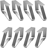 Material: bestehend aus festem Edelstahl, die Tischdeckenhalter sind langlebig, rosten nicht und können beliebig oft verwendet werden,hält die tischdecke fest am tisch. 8 Stück Edelstahl Tischdeckenklammer die sich hervorragend für Picknicktische oder Esszimmertische eignen.