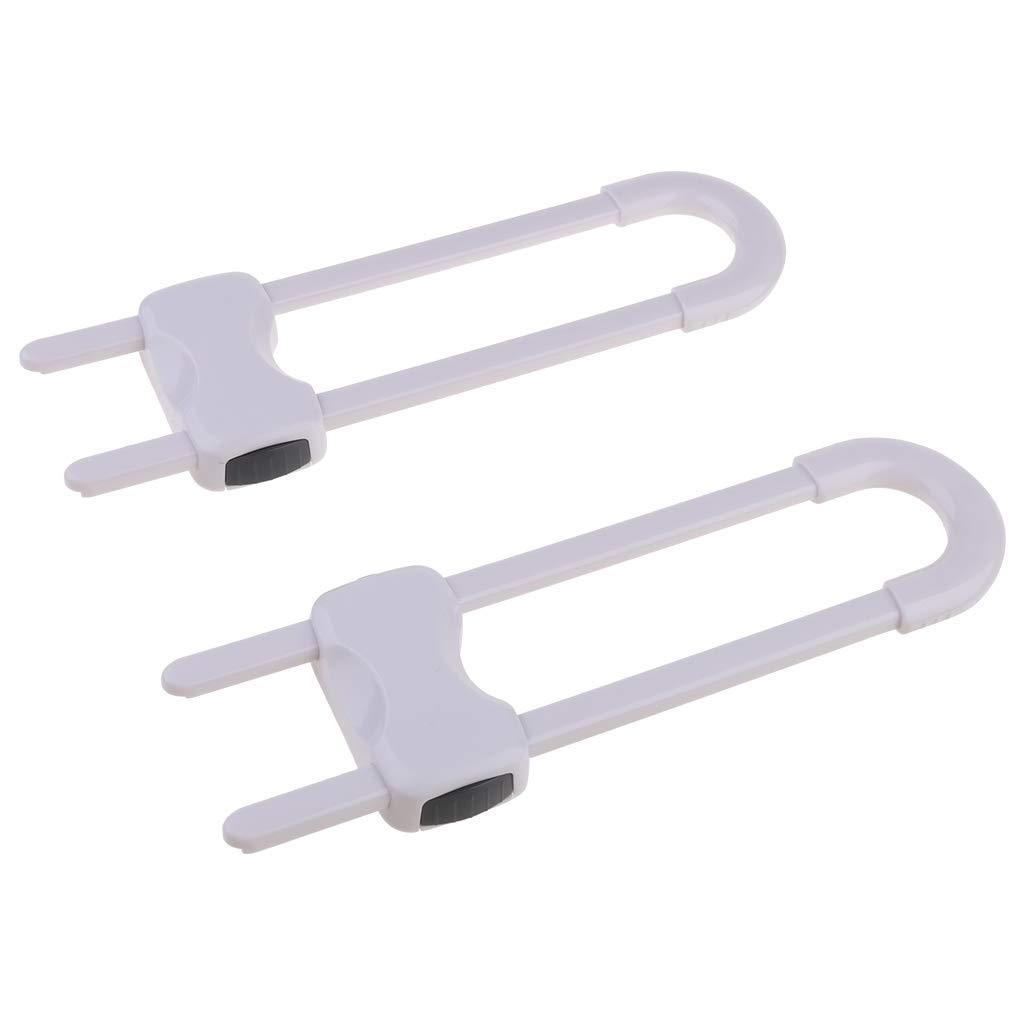 Belti 2 Pack Child Safety Sliding Cabinet Locks Baby U Shape Sliding Safety For Latch Lock Baby Kids Safety Care