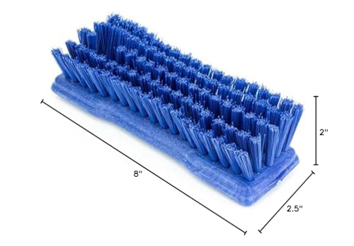 Image of SPARTA 42024EC14 Comfort Grip Plastic Scrub Brush, Hand Brush For Cleaning, 2 Inches, Blue, (Pack of 6)