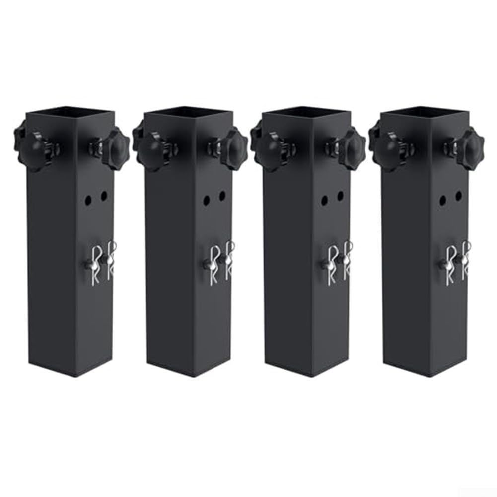 Set di 4 estensioni per gambe da tavolo pieghevoli, altezza regolabile, allunga gambe quadrate