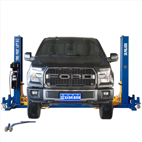 XK 2 Post Car Lift 8500lbs Portable Mobile Base with Wheels 110V