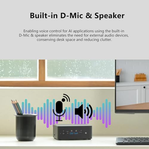Image of msi Cubi NUC AI+ Business Mini Desktop, Intel Core Ultra 7 258V, 115 Tops AI Copilot+ PC, 32GB LPDDR5X, 2TB SSD, Fingerprint, Support 3-Display 4K, Thunderbolt 4, HDMI, Dual LAN, Wi-Fi 6E, Win 11 Pro
