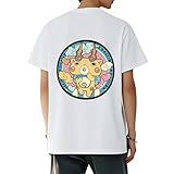 [BAKYAR] Tシャツ 妖怪ウォッチ 半袖 クルーネック トップス メンズ レディース バックプリント インナーシャツ 柔らかい ユニセックス