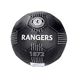 Rangers FC React Crest Leather Detailing Soccer Ball (5) (Black/White)