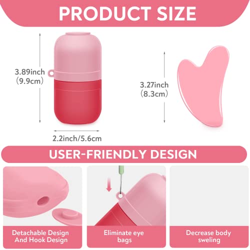Auruza Ice Face Roller And Gua Sha Set, Ice Roller For Face & Eye Puffiness Relief Beauty Facial Rollers Mold Icing Massage Skin Care Tools For Brighten Lubricate Shrink Pores Remove Fine Lines #TOP7
