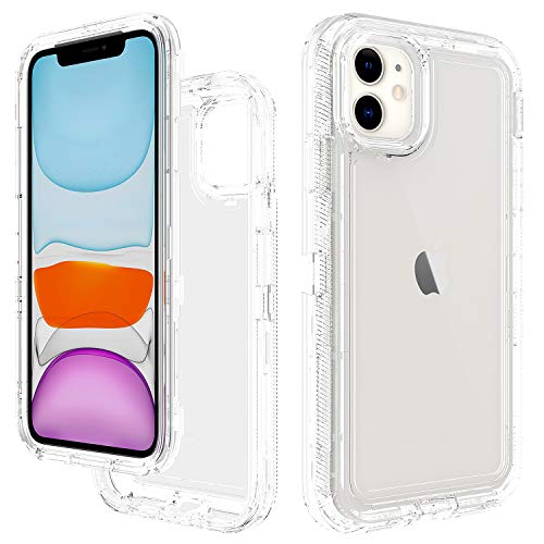 Anloes Case For Iphone 11 6.1 Inch, Defender Phone Case Heavy Duty Shockproof Rugged Protective, 3 In 1 Bumper Cover For Iphone 11 Clear (Iphone 11-Clear) #TOP6