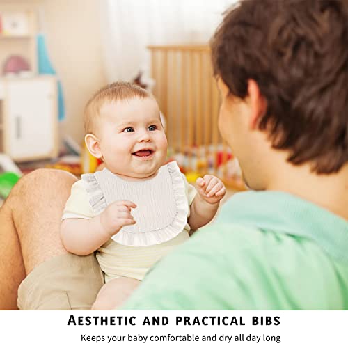 Dosmine 8 Pack Baby Bibs Solid Color Drooling Bibs Unisex Baby Feeding Bibs Muslin Baby Bibs Set For Teething And Drooling Bandana Bibs #TOP5