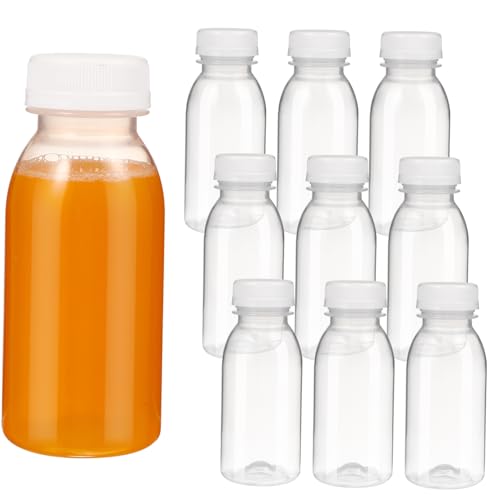 CHILDWEET 200ml Pet Food Grade Milk Bottle Lid 10 Pack Children's Juice Bottle for Beverage Storage Sturdy and Practical