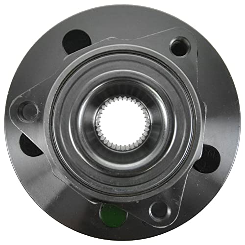 Image of TRQ Front Left and Right Wheel Bearing and Hub Assembly Set 2 Piece Compatible with 2005-2010 Dodge Dakota with 2 Wheel ABS Brakes 2006-2008 Mitsubishi Raider ABS Brakes 2009 Raider
