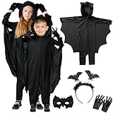 【Weite Anwendung】- Dieses Halloween Kinderkostüm Fledermaus kann bei verschiedenen Anlässen wie Halloween-Kostümparty, Weihnachtskostümparty, jährliches Karnevalsfest, Schulaktivitäten, Vampirfledermaus-Cosplay-Themenparty, tägliche Fledermausspiele mit Ihren Freunden usw. verkleidet werden.