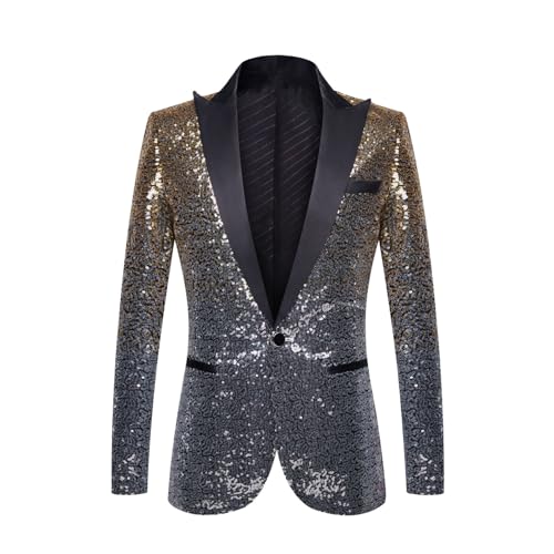 Blazer à paillettes homme pour tenue festive du Nouvel An et soirées