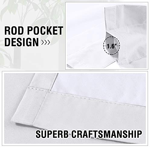 H.versailtex 100% Blackout White Curtains 84 Inches Long Full Light Blocking Curtain Draperies With Soft White Coating For Bedroom Living Room Thermal Insulated Window Treatment Set Of 2 Panels #TOP3