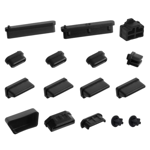 16 Pcs 10 Types USB Cover, Silicone USB Port Cover