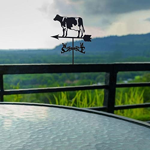 Veleta decorativa con soporte de montaje resistente e indicador de viento preciso 5