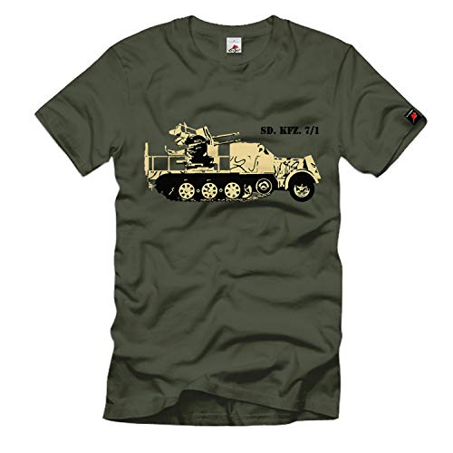 T-shirt Sd KFZ 7 vert militaire 3XL haut véhicule demi-chaîne