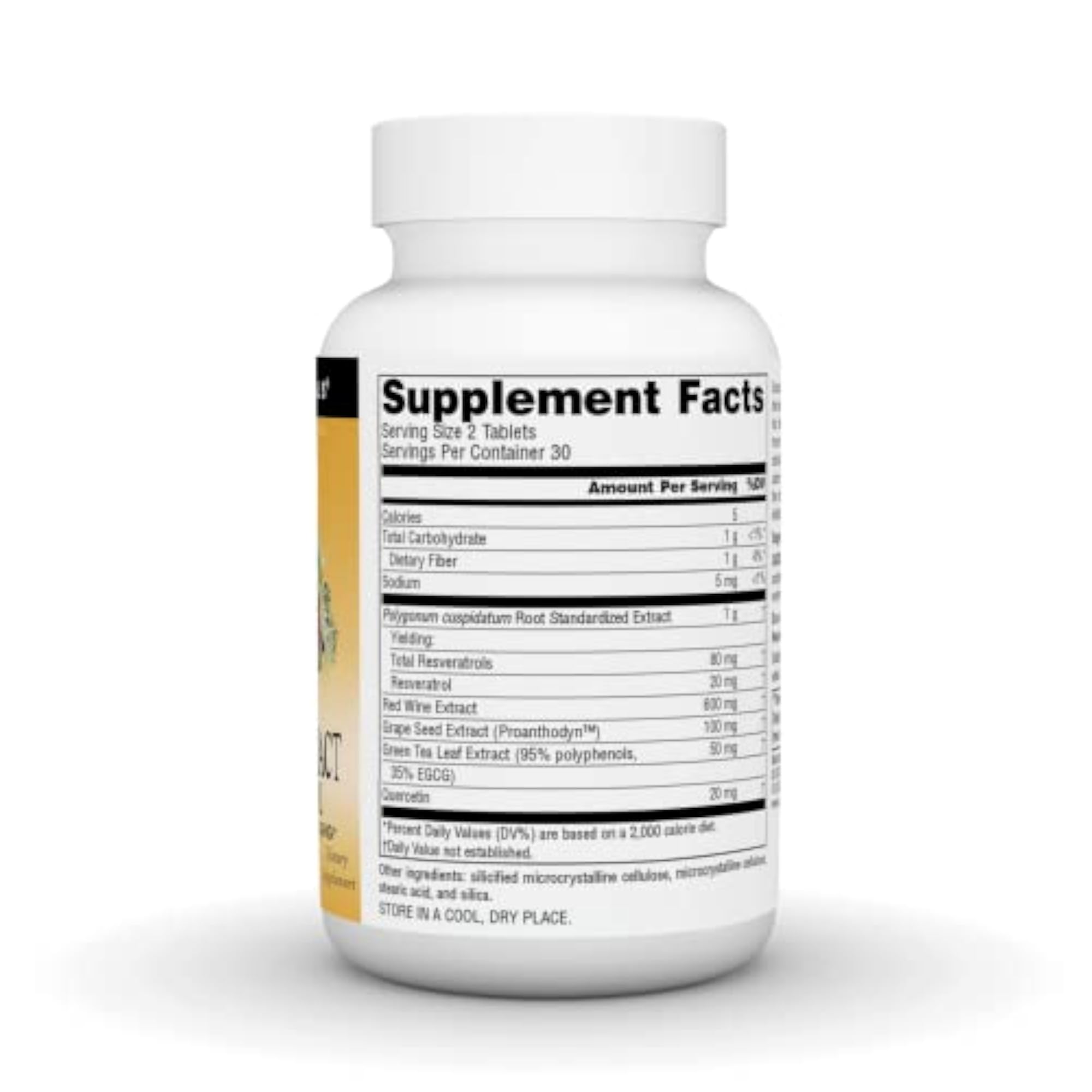 Red Wine Extract with Resveratrol Tabs, 60 Tabs