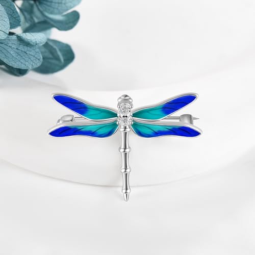 Image of Butterfly /Dragonfly /Penguin /Ghost Pin Butterfly Brooches Sterling Silver Butterfly Christmas Jewelry For Women Sister