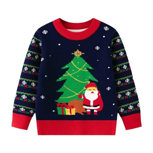 Boys Girls Fall Winter Christmas Christmas Tree Pullover Bottom Knit Sweater Boys Large Zip up Hoodies