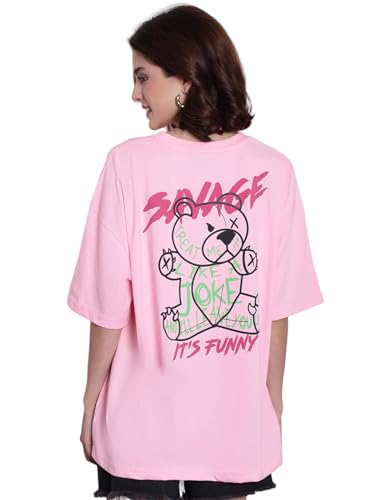Image of Fabflee Women's Cartoon Oversized Fit Tshirt