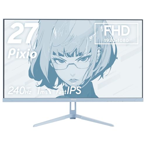 Pixio PX279 Wave Pastel Blue ゲーミングモニター 27インチ 240Hz パステルブルー FHD Fast IPS HDR 2年保証 30日間返品保証