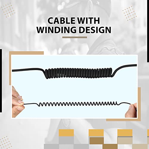Audífonos con micrófono y cable helicoidal autoretráctil compatibles con Motorola 6