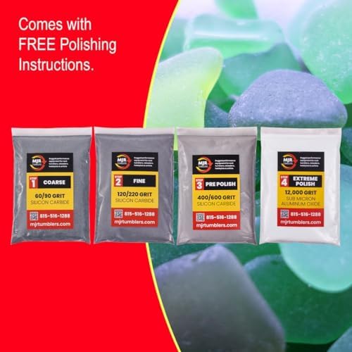 Refill Grit Kit for 20 LB Rock Tumblers Silicon Carbide Aluminum Oxide Media Polish