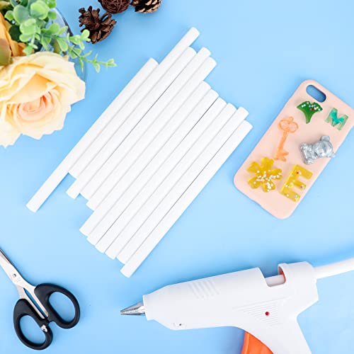 White Hot Glue Sticks Full Size, Enpoint 12 Pack 8" Long X 0.43" Dia Fbric Glue Sticks For Craft, Adhesive Hot Melt Glue Sticks For Crafting, Woodworking, Decoration, Bonding Repair, Wax Sealing #TOP6