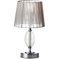 Lampara Arabe Sobremesa Lola Derek - Lámpara de sobremesa árabe Plateada de Metal para salón Arabia