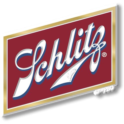 Imán Vintage Schlitz Beer 3" x 2.9" de Caucho 3D