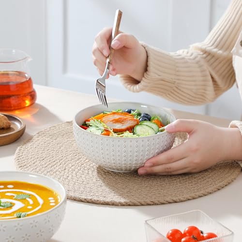 Miniatura 6 de Malacasa Set De 4 Cuencos Ceramica, Ø 16cm Bol Desayuno Para Sopa, Aperitivos, Cereales, Ensalada, Apto Para Microondas Lavavajillas - Serie Lydia