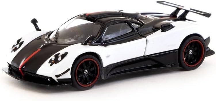 Pagani Zonda Cinque Bianco Benny White and Black Global64 Series 1/64 Diecast Model Car by Tarmac Works T64G-TL021-WH