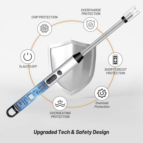 Encendedor eléctrico VEHHE con cuello flexible y carga USB miniatura 6