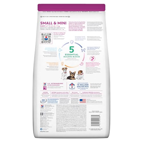 Hill's Science Diet Puppy Small & Mini Chicken Meal & Brown Rice Recipe Dry Dog Food, 12.5 lb bag - Image 3
